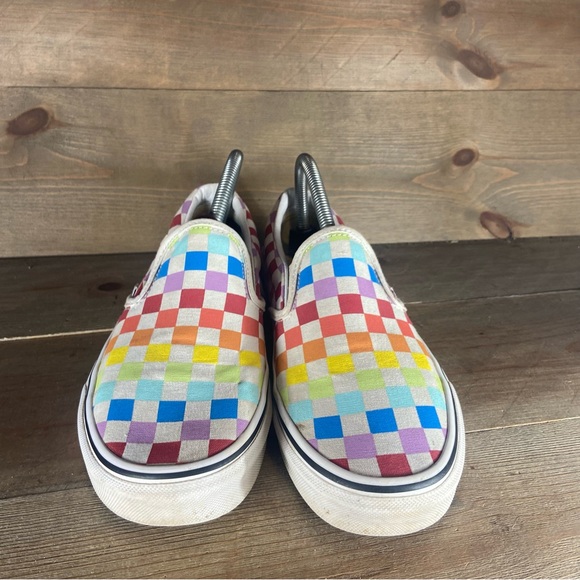 vans classic slip on womens size 8.5 shoes multicolor athletic skate sneaker - Picture 4 of 8